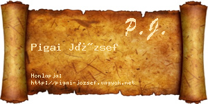 Pigai József névjegykártya